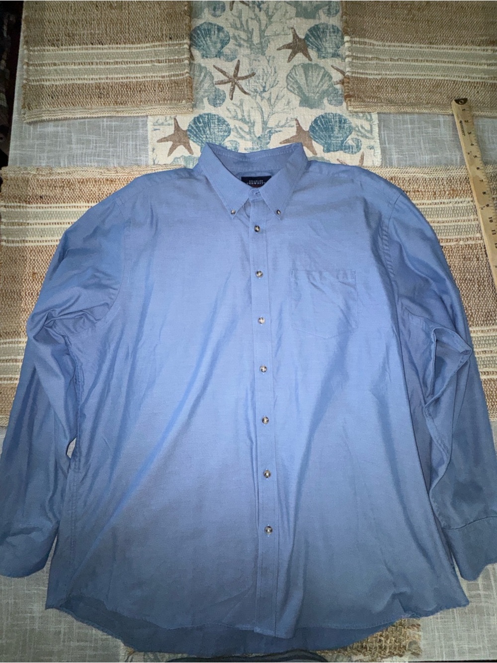 Charles Tyrwhitt Men's Oxford Shirt, Blue, Classic Fit, Non-Iron, XXL